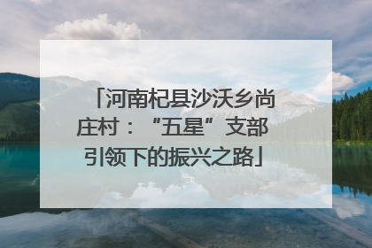 河南杞县沙沃乡尚庄村：“五星”支部引领下的振兴之路
