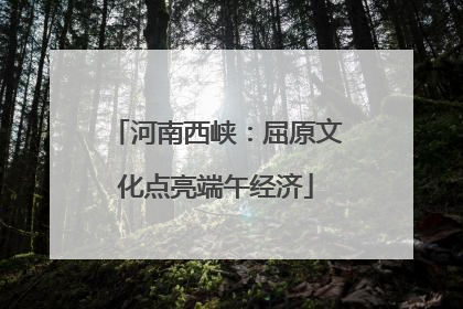 河南西峡：屈原文化点亮端午经济