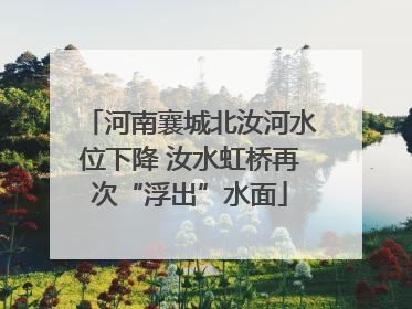 河南襄城北汝河水位下降 汝水虹桥再次“浮出”水面