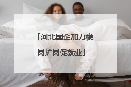 河北国企加力稳岗扩岗促就业