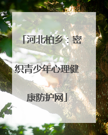 河北柏乡：密织青少年心理健康防护网