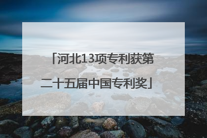 河北13项专利获第二十五届中国专利奖