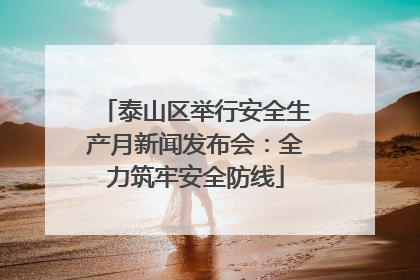 泰山区举行安全生产月新闻发布会：全力筑牢安全防线