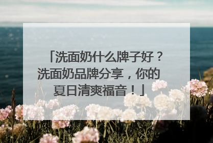 洗面奶什么牌子好？洗面奶品牌分享，你的夏日清爽福音！