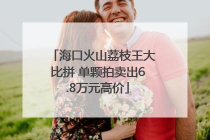 海口火山荔枝王大比拼 单颗拍卖出6.8万元高价