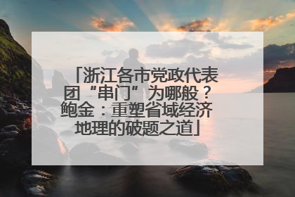 浙江各市党政代表团“串门”为哪般？鲍金：重塑省域经济地理的破题之道
