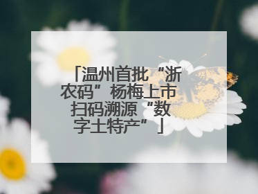 温州首批“浙农码”杨梅上市 扫码溯源“数字土特产”