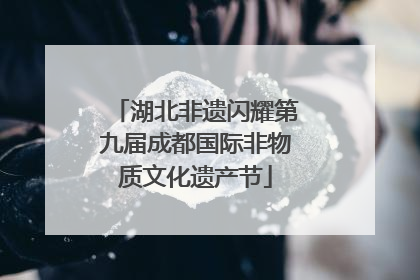 湖北非遗闪耀第九届成都国际非物质文化遗产节