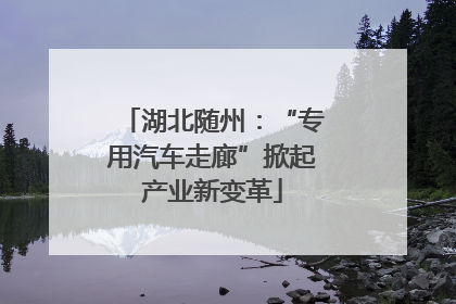 湖北随州：“专用汽车走廊”掀起产业新变革