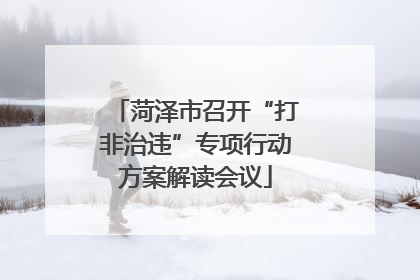 菏泽市召开“打非治违”专项行动方案解读会议
