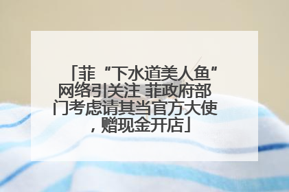菲“下水道美人鱼”网络引关注 菲政府部门考虑请其当官方大使，赠现金开店
