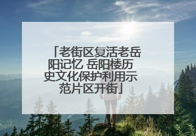 老街区复活老岳阳记忆 岳阳楼历史文化保护利用示范片区开街