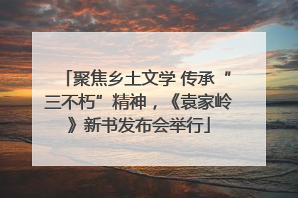 聚焦乡土文学 传承“三不朽”精神，《袁家岭》新书发布会举行