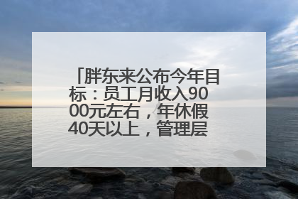 胖东来公布今年目标：员工月收入9000元左右，年休假40天以上，管理层人均分配70万元