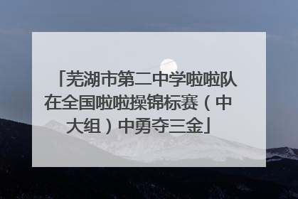 芜湖市第二中学啦啦队在全国啦啦操锦标赛（中大组）中勇夺三金