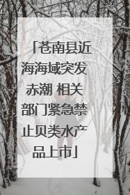 苍南县近海海域突发赤潮 相关部门紧急禁止贝类水产品上市