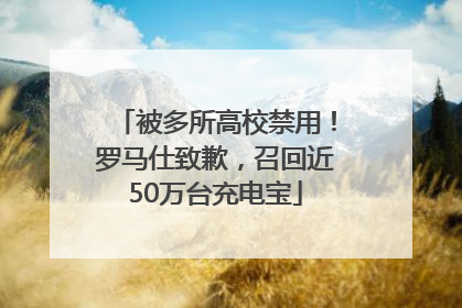 被多所高校禁用！罗马仕致歉，召回近50万台充电宝