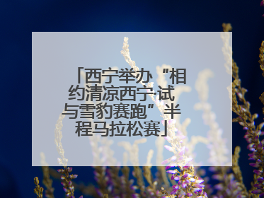 西宁举办“相约清凉西宁·试与雪豹赛跑”半程马拉松赛