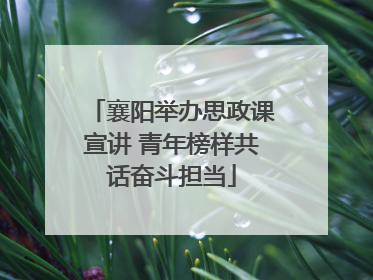 襄阳举办思政课宣讲 青年榜样共话奋斗担当