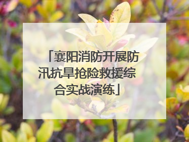 襄阳消防开展防汛抗旱抢险救援综合实战演练
