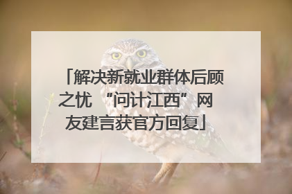 解决新就业群体后顾之忧 “问计江西”网友建言获官方回复