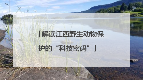 解读江西野生动物保护的“科技密码”