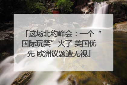 这场北约峰会：一个“国际玩笑”火了 美国优先 欧洲议题遭无视