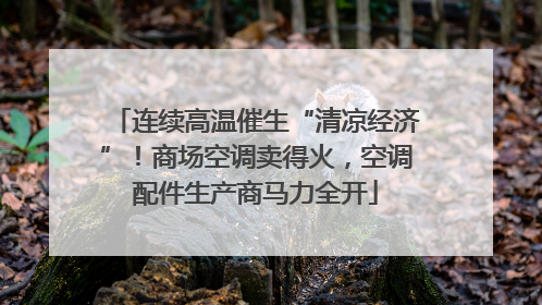 连续高温催生“清凉经济”！商场空调卖得火，空调配件生产商马力全开