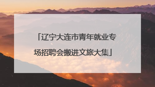 辽宁大连市青年就业专场招聘会搬进文旅大集
