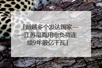 超越多个发达国家——江苏最高用电负荷连续9年破亿千瓦