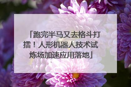 跑完半马又去格斗打擂！人形机器人技术试炼场加速应用落地