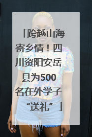 跨越山海寄乡情！四川资阳安岳县为500名在外学子“送礼”