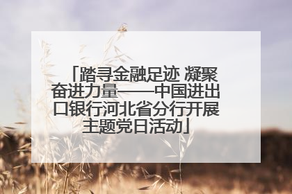 踏寻金融足迹 凝聚奋进力量——中国进出口银行河北省分行开展主题党日活动