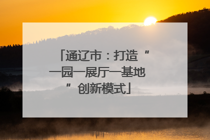 通辽市：打造“一园一展厅一基地”创新模式