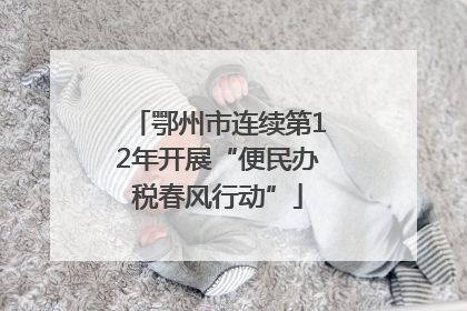 鄂州市连续第12年开展“便民办税春风行动”