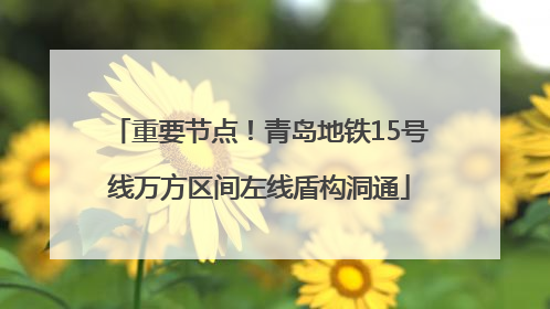 重要节点！青岛地铁15号线万方区间左线盾构洞通