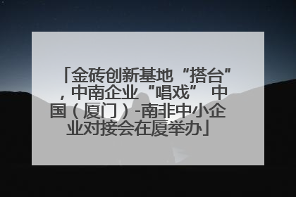 金砖创新基地“搭台”，中南企业“唱戏” 中国（厦门）-南非中小企业对接会在厦举办