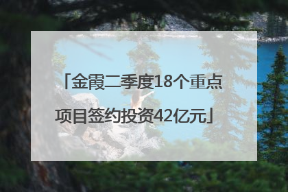 金霞二季度18个重点项目签约投资42亿元