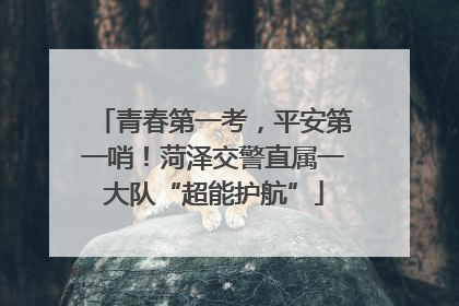 青春第一考，平安第一哨！菏泽交警直属一大队“超能护航”
