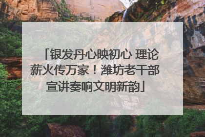 银发丹心映初心 理论薪火传万家！潍坊老干部宣讲奏响文明新韵