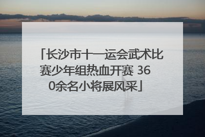 长沙市十一运会武术比赛少年组热血开赛 360余名小将展风采
