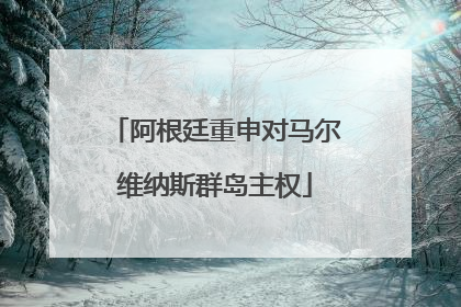 阿根廷重申对马尔维纳斯群岛主权
