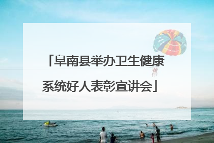 阜南县举办卫生健康系统好人表彰宣讲会