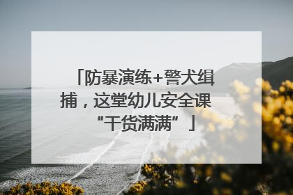 防暴演练+警犬缉捕，这堂幼儿安全课“干货满满”