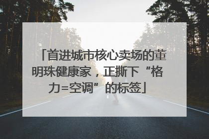 首进城市核心卖场的董明珠健康家，正撕下“格力=空调”的标签