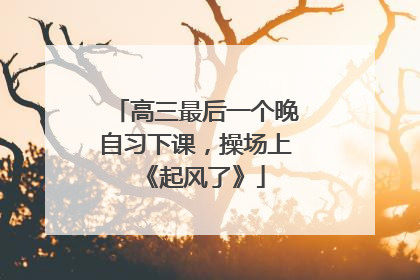 高三最后一个晚自习下课，操场上《起风了》