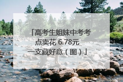 高考生姐妹中考考点卖花 6.78元一支藏好意（图）