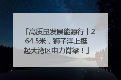 高质量发展能源行丨264.5米，狮子洋上挺起大湾区电力脊梁！