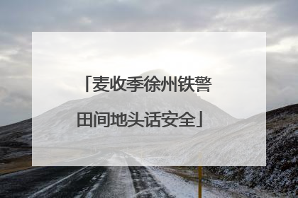 麦收季徐州铁警田间地头话安全