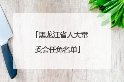 黑龙江省人大常委会任免名单